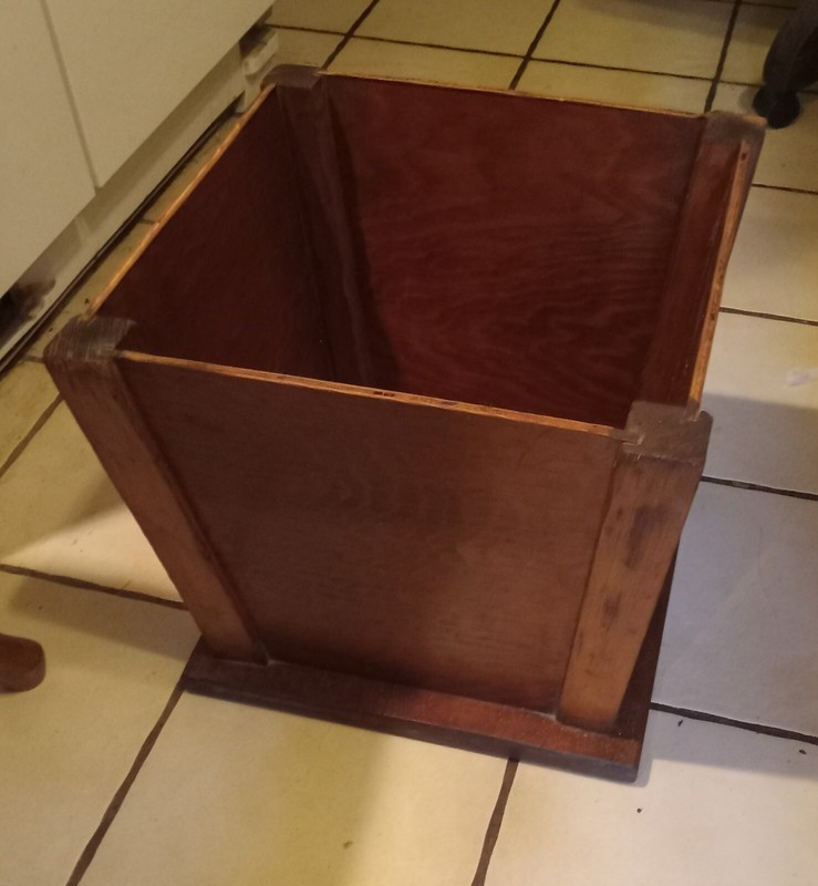 Mid Century Wood Wastebasket gallery