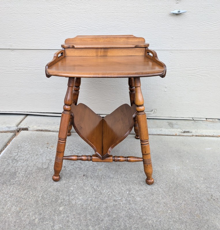 Vintage Sprague & Carleton Mid Century Modern Maplelux Maple Wood Step Table gallery