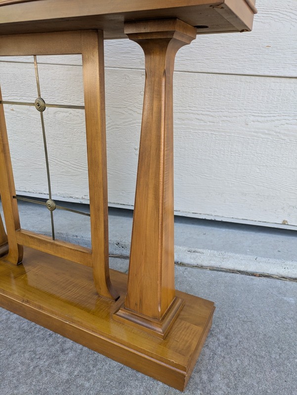Vintage Mid Century Modern Maple Wood Plant Stand Console Table Trough Box F34 gallery