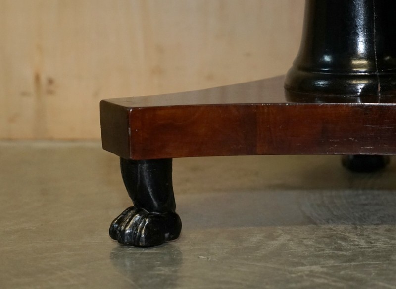 EDITORS CHOICE ANTIQUE ITALIAN MARBLE TOPPED OCCASIONAL CENTRE TABLE LIONS PAW gallery