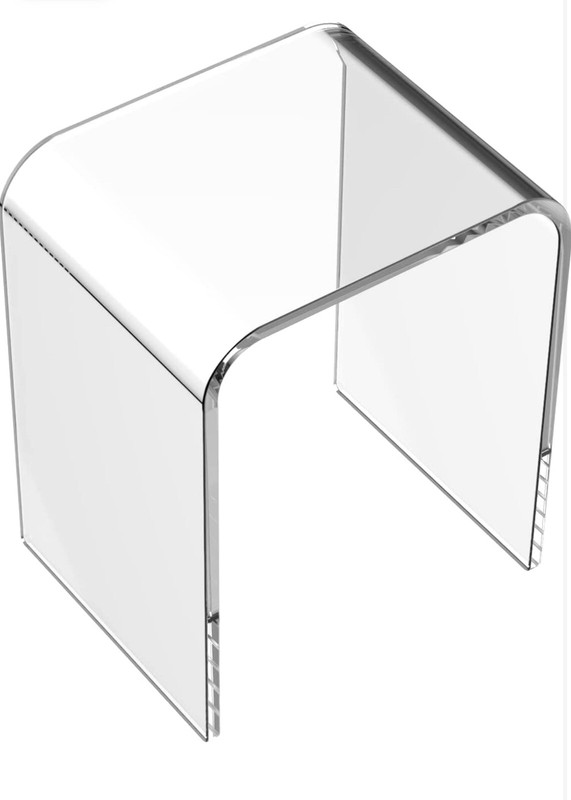 WAHFAY Acrylic End Table, 16" L × 12" W × 18" H Transparent Small Side Table gallery
