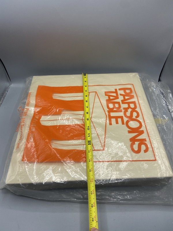 Vintage Mod 1970s 16” Square Cream Plastic Parsons Accent Table Legs READ DESC gallery