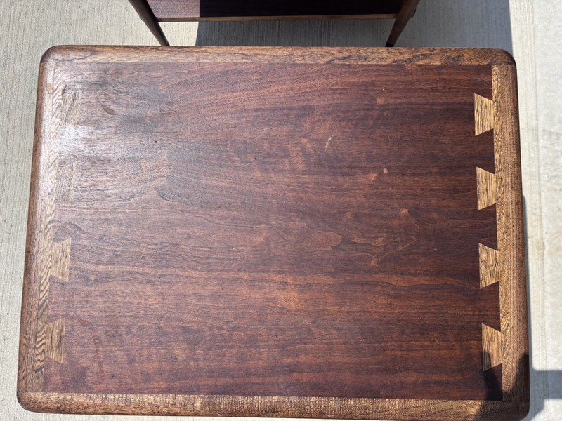 MCM Lane Acclaim Walnut Dovetail Two Tier End Tables (READ Full Description) gallery