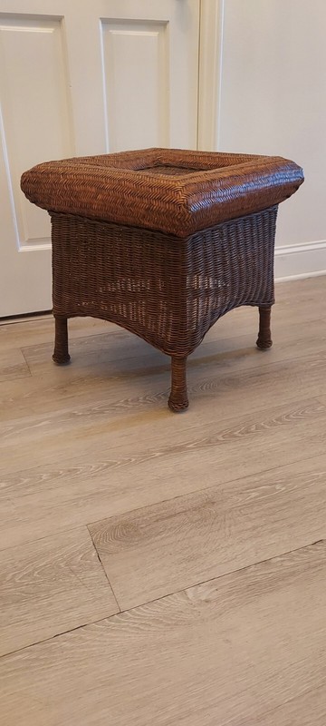 Vintage~Indoor Wicker and Rattan Side Table~ EX CONDITION gallery