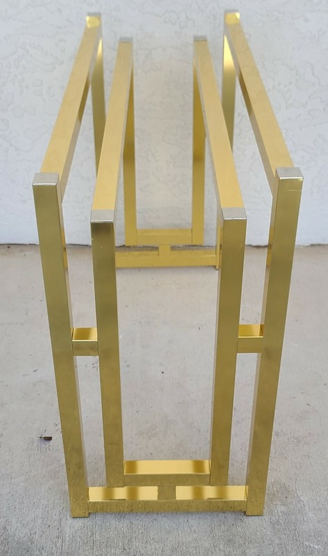 Mid Century Modern Metal and Glass Console Table 52" gallery