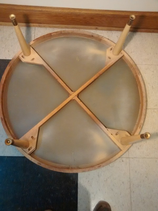 Mersman Round Blonde Formica Coffee Table gallery