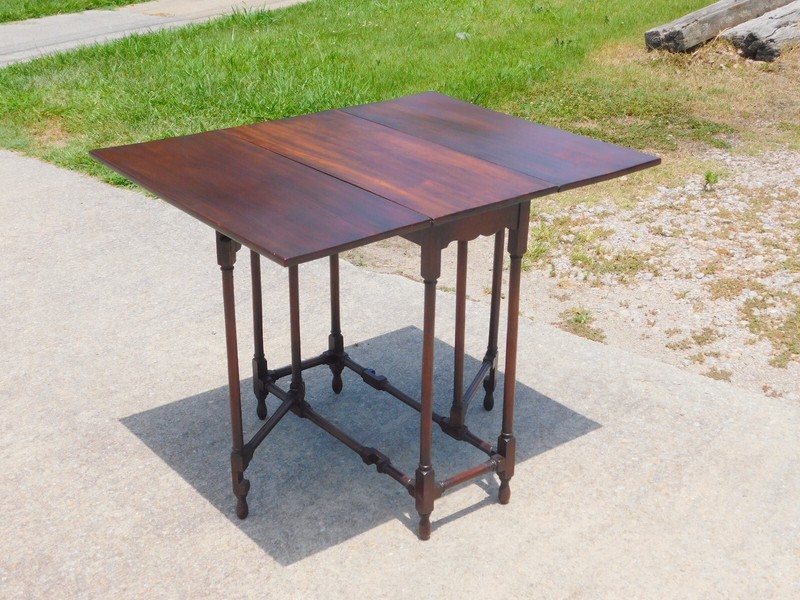 Petite Mahogany Gateleg Table Stamped Watson & Boales~~~? Salesmans Sample?