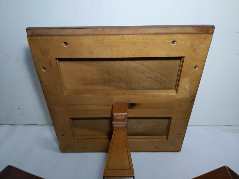 Vintage Square Cocktail Pedestal Wood Table Plant Stand Regency Neoclassical gallery