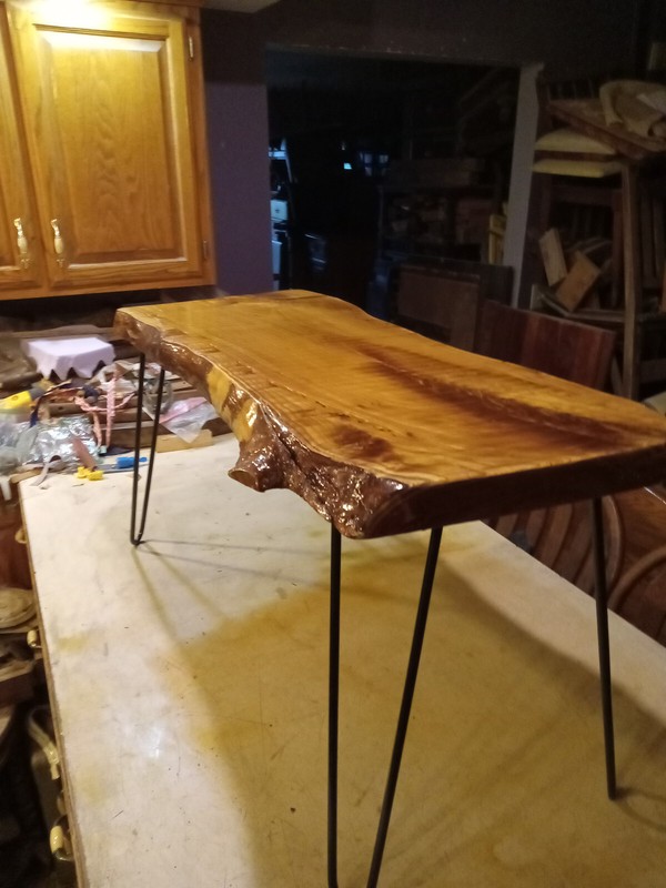 Mid Century Maple Slab Live Edge Coffee Table (CT-195) gallery