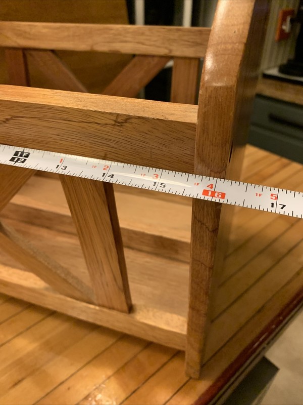 Mahogany ? Exotic Wood Magazine Rack Made In Malaysia, MINT MCM gallery