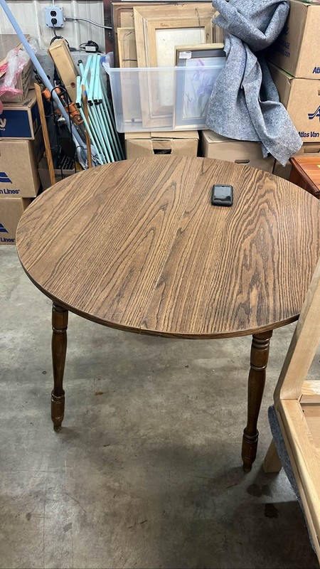 Vintage Drop Leaf Dining Table Oak Wood Turned Legs Saver 2 leafs
