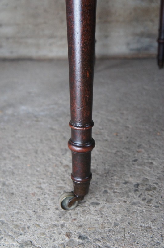 Antique American Sheraton Mahogany Drop Leaf Gate Leg Dining Table Console 46" gallery