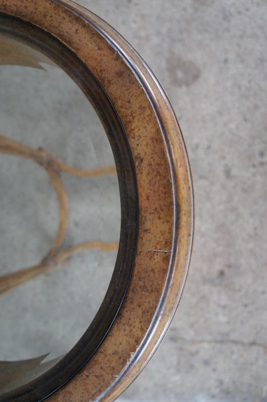 Maitland Smith French Louis XVI Walnut Glass Gueridon Pedestal Table Plant Stand gallery