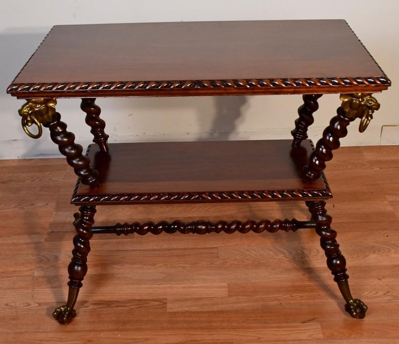 1890s Antique Victorian G. Kammerer Mahogany center table / Hall table