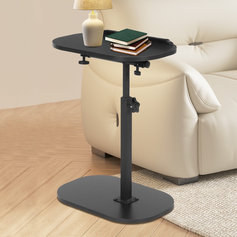 C Shaped Side Table, 360° Swivel Flipable Top C-Shaped End Table, Coffee C Table gallery