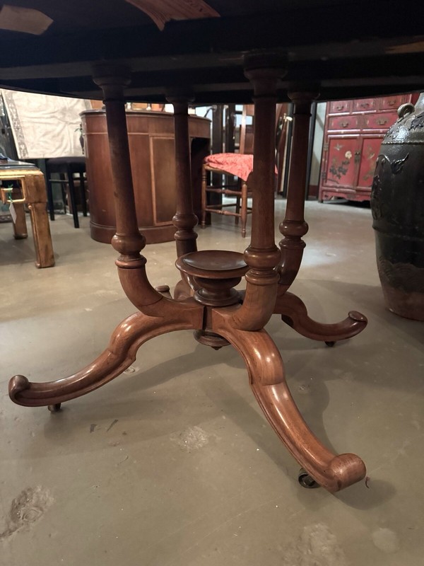 Antique 19th Century Regency Style Center or Dining Table w/ Center Tazza Below gallery