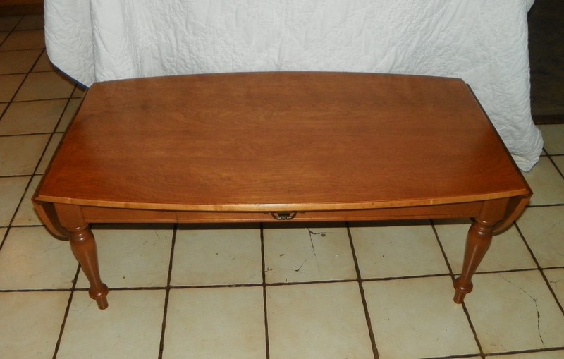 Light Cherry Ethan Allen Dropleaf Coffee Table (BM-CT-91) (EA-67)