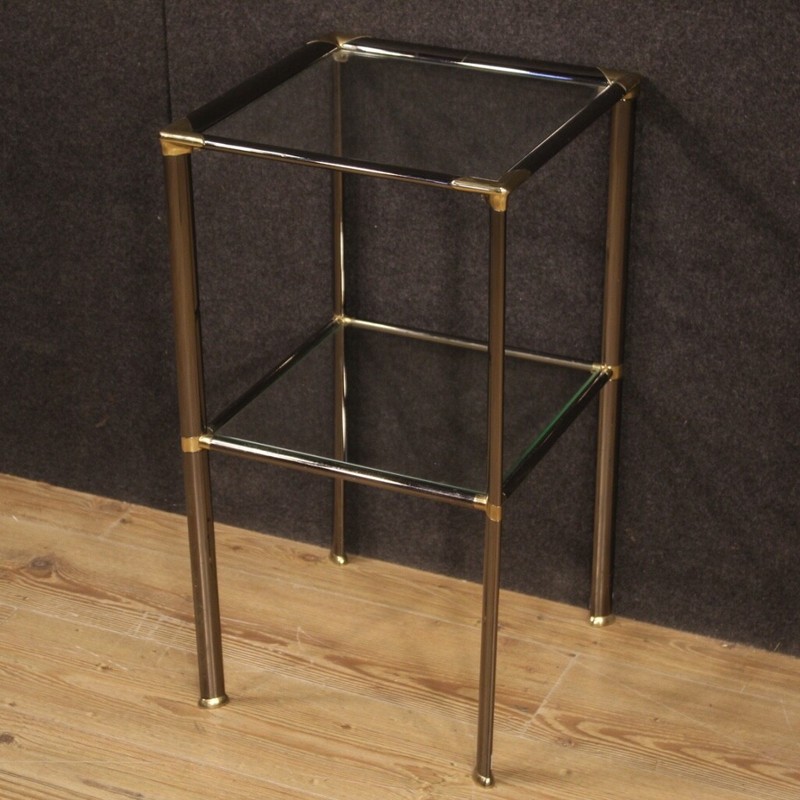 Side table design modern vintage 20th century furniture metal glass living room gallery