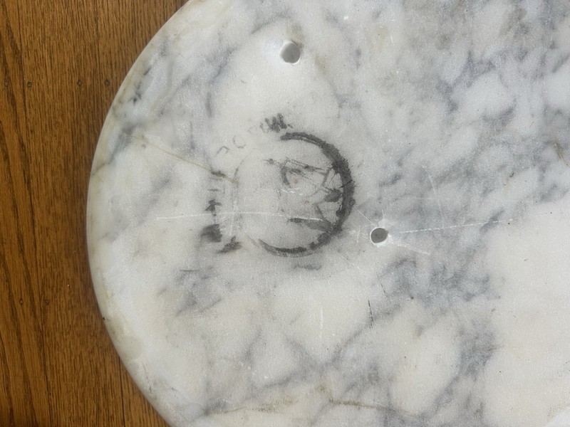 Vintage marble Italian Drinks Table Rococo Style Stamped Made In Italy gallery