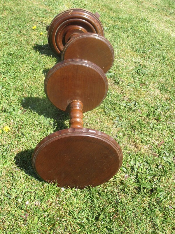 3 Tier Pedestal Table Plant Stand Carved Twisted wood Beautiful 35.03" gallery