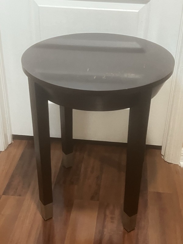 CTH Sherrill Occasional 340-910 Side Table Solid Wood With Metal Raps On Legs
