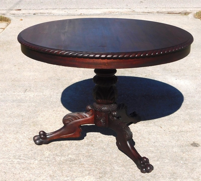 Mahogany Breakfast Table Game Table 38.5 inch Diameter circa 1890 gallery