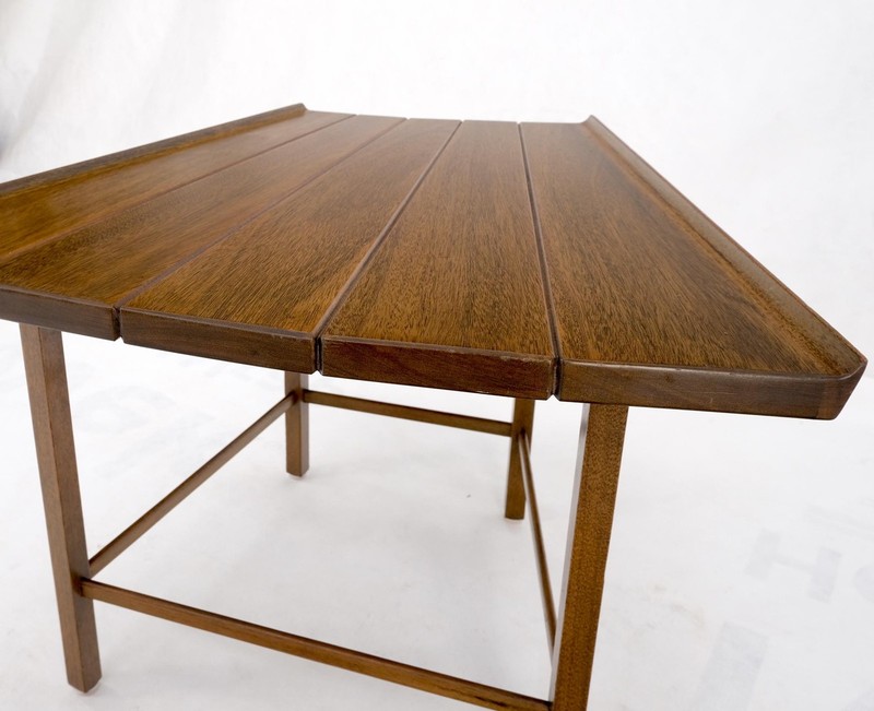 Fan Shaped Solid Walnut Dunbar Atr. Side End Stand Occasional Table Mint! gallery