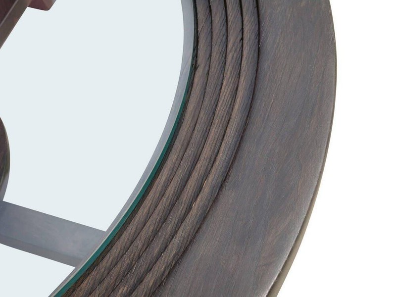 Stepped Art Deco Ebonized Oak Glass Coffee Table By Paul Frankl for Brown Saltma gallery
