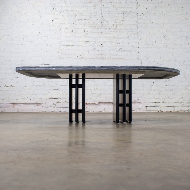 Scandinavian Post Modern Coffee Table Marble Top Bendixen Designs Made Denmark gallery