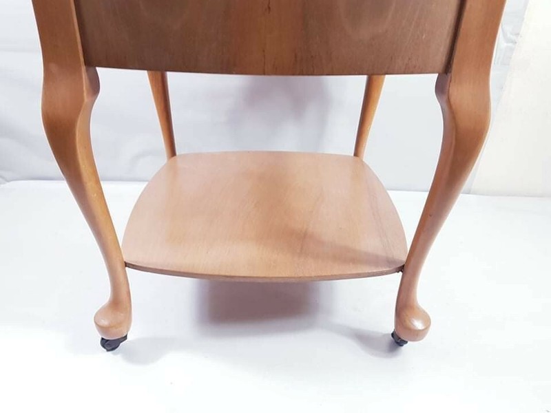 Antique Victorian Sewing Box / Table Figured Walnut Free Delivery Uk gallery