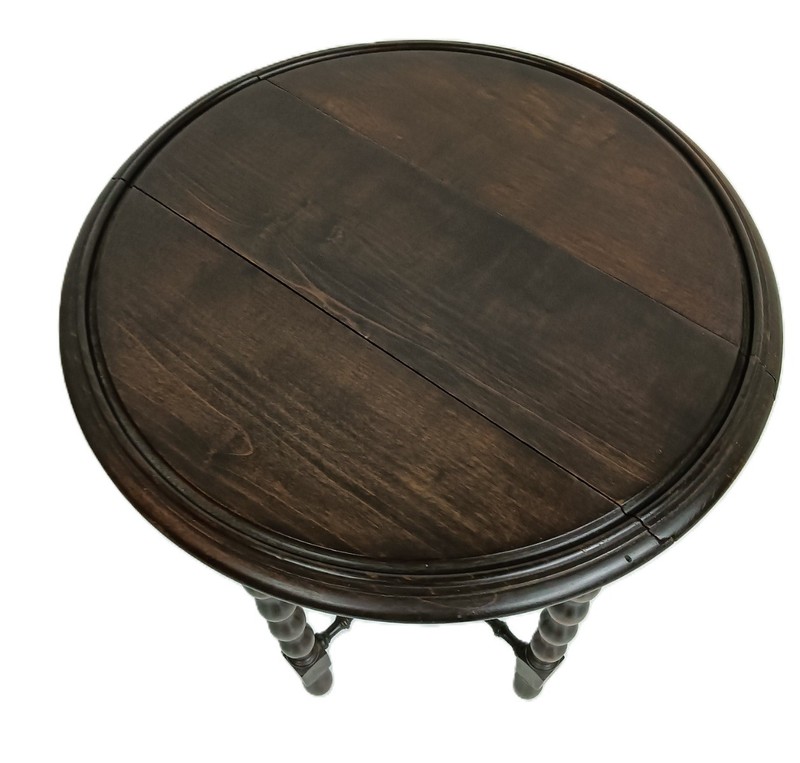 practical Bobbin Legs Wooden Side Occasional Wine Coffee Table Pedestal foldabl gallery