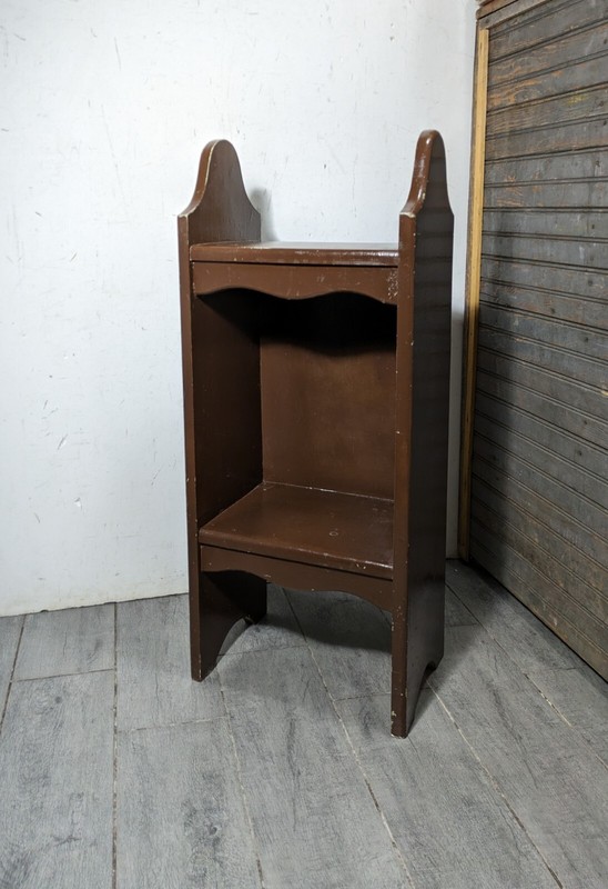 Vintage Rustic Shabby Arts & Crafts Art Deco Style Shelf Table Bedside Cabinet gallery