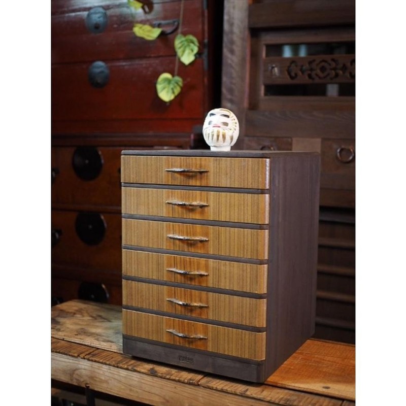Showa Retro Small Drawer Unit Japan Mid-Showa Koro-ten Used H17891
