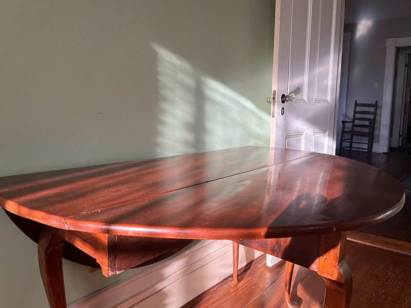 18th C. Queen Anne Cherry Drop Leaf Table gallery