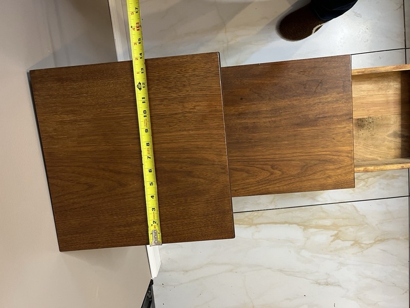 Mid-Century Step End Table / Side Table With Drawer gallery