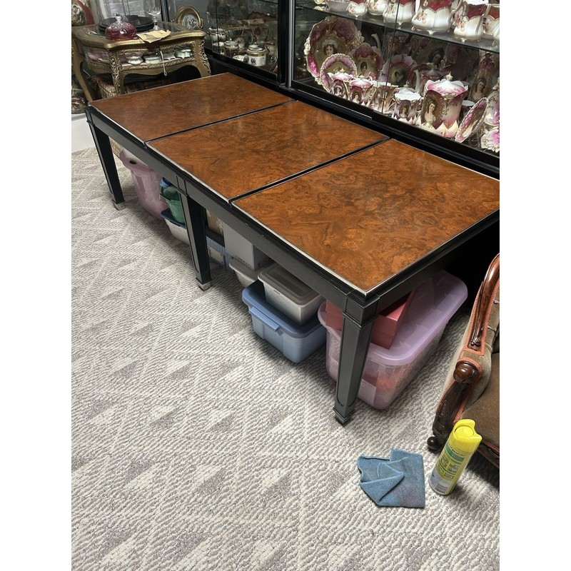 Widdicomb Grand Rapids Burl Top Coffee Table 57x27x19 Mid Century Modern