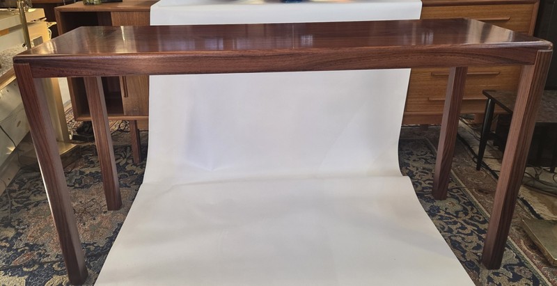vintage Danish Vejle Stole Parquet Top Rosewood console Table