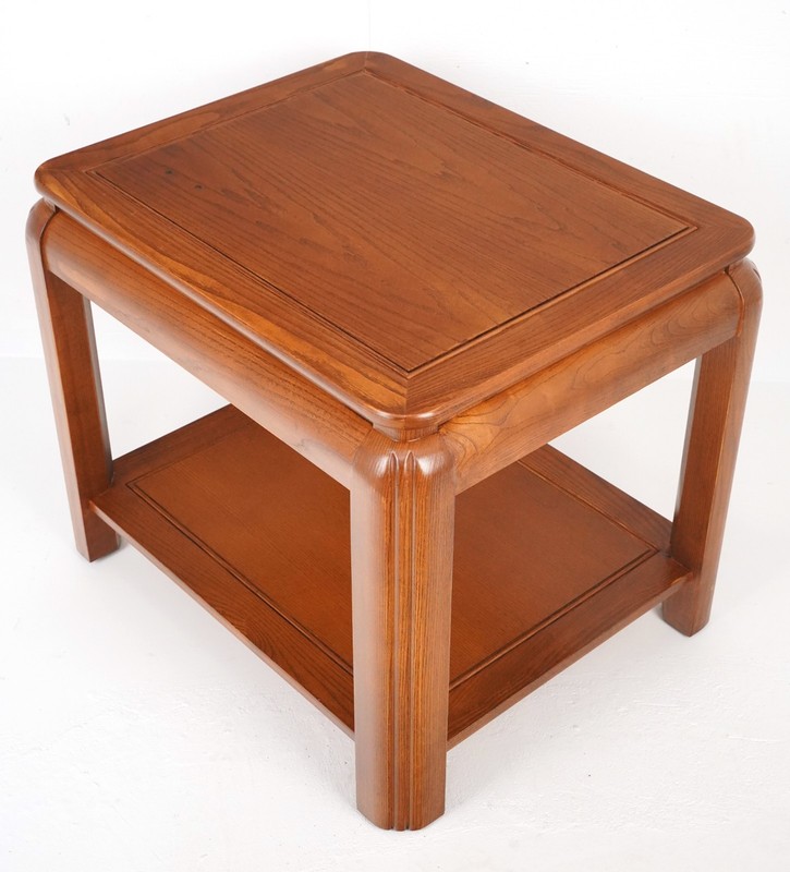 Vintage 1970s Ming Style Wood Side Table gallery