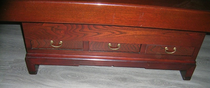 vintage coffee table with copper inserts gallery