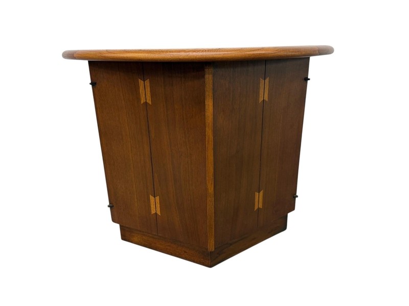 Mid-Century Modern Lane Acclaim Round Walnut Side Table - Refinished gallery