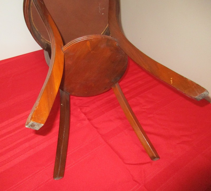 Mid Century Round Solid Wood / Glass End Table / Side Table gallery