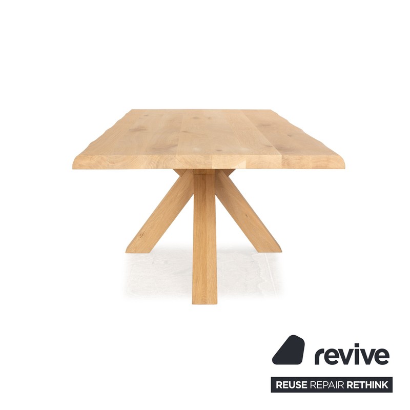 PMP Furniture Wood Dining Table Brown Oak 240 x 77 x 110 cm gallery