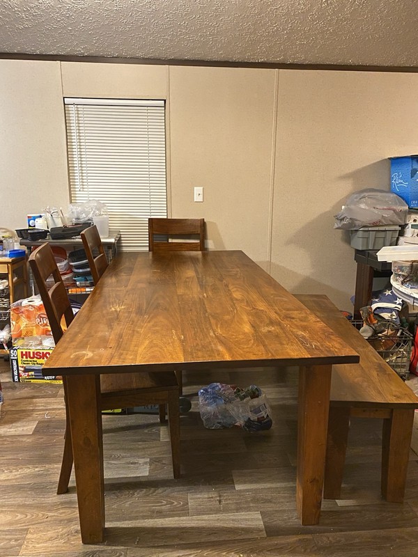 Wooden dining table
