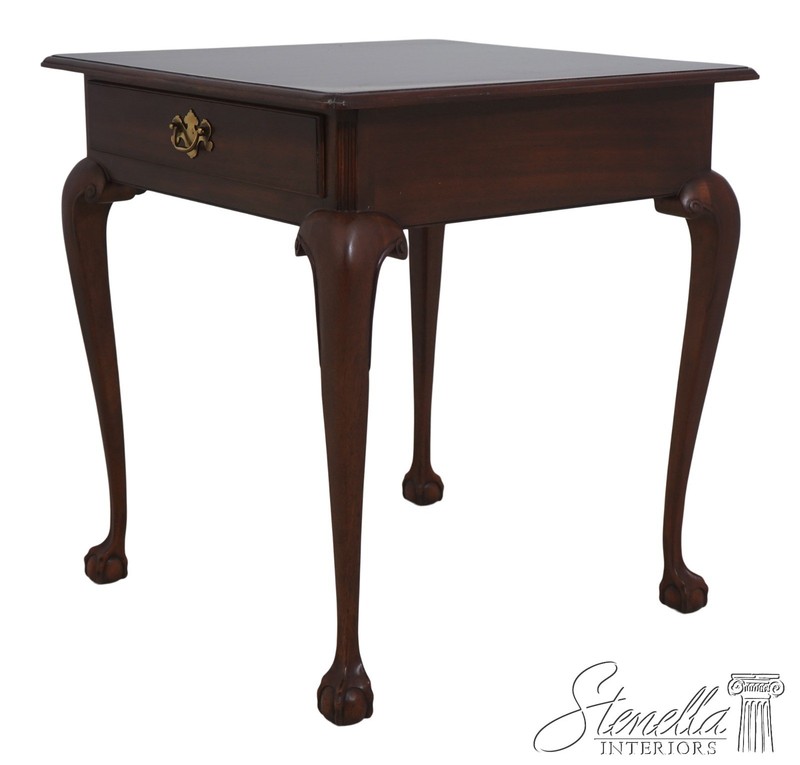 71805: Ball & Claw Feet Custom Mahogany Lamp Table