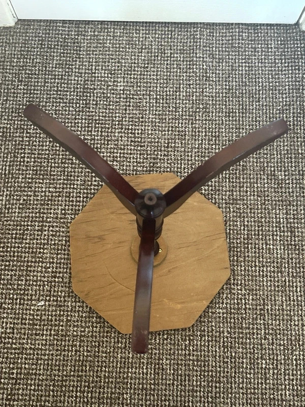 Vintage Mahogany Octagonal Wine Table Tripod Pedestal Side Table gallery