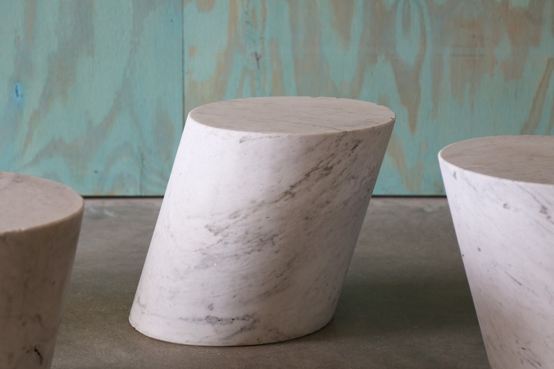 Rare Lucia Mercer for Knoll Solid Marble Stump Tables, c. 1982 (4 avail) gallery