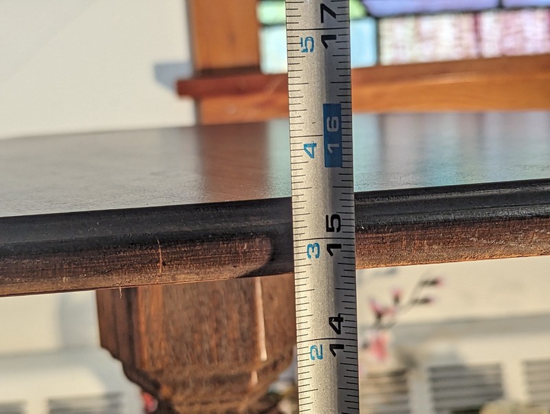 Vintage Wood Hexagonal Side End Accent Table 15½" MCM gallery