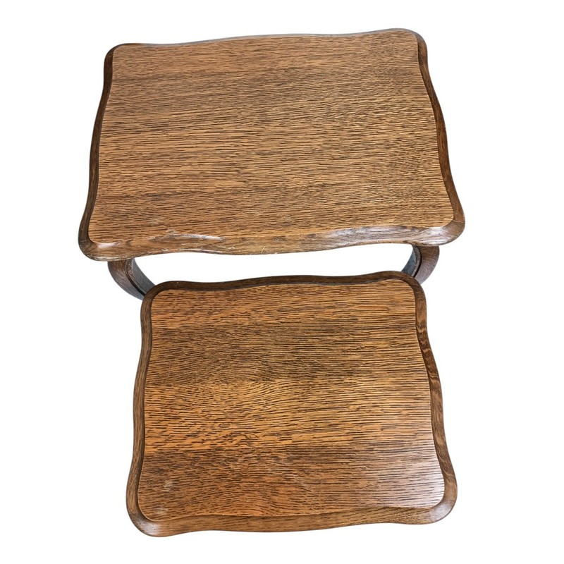 Vintage Set of 3 Stacking Nesting Tables - Louis XV Style Wood gallery