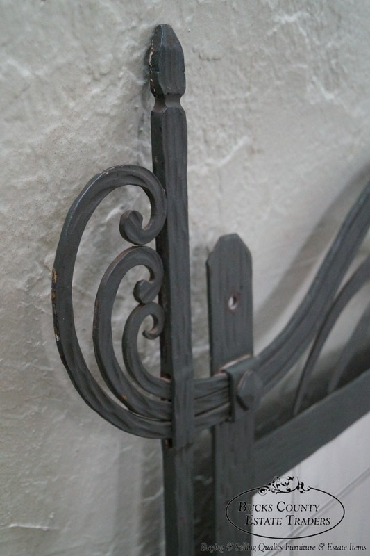 Hand Wrought Iron Southwest Hanging Mirror w/ Demilune Marble Console gallery