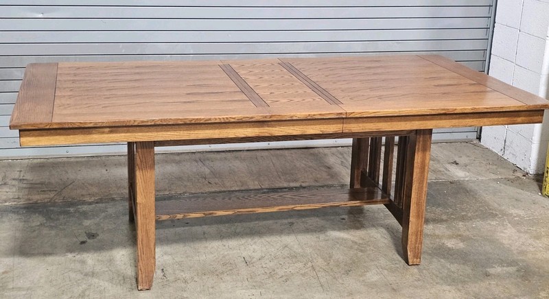 Stickley Oak Mission Arts & Craft Style Dining Table W 2 Leaves gallery